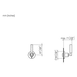 Dornbracht Unterputz-Dreiwege-Umstellung Tara, Rosette 60mm, Dark Bronze gebürs... DORNBRACHT-36210882-43 4099477466620 (Abb. 1)