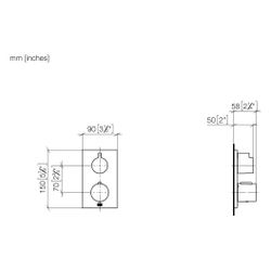 Dornbracht Unterputz-Thermostat IMO mit Einweg-Mengenregulierung Abdeckplatte 1... DORNBRACHT-36425670-39 4099477401256 (Abb. 1)