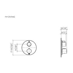 Dornbracht Unterputz-Thermostat mit Einweg-Mengenregulierung Abdeckplatte D 150... DORNBRACHT-36425970-47 4099477033471 (Abb. 1)