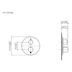 Dornbracht Unterputz-Thermostat Madison mit Einweg-Mengenregulierung, Dark Bron... DORNBRACHT-36425977-43 4099477490915 (Abb. 1)