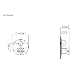 Dornbracht Unterputz-Thermostat Tara mit Zweiwege-Mengenregulierung, Abdeckplat... DORNBRACHT-36426892-43 4099477466866 (Abb. 1)