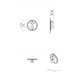 Dornbracht Unterputz-Thermostat Madison mit Zweiwege-Mengenregulierung, Platin ... DORNBRACHT-36426977-06 4029011717963 (Abb. 1)