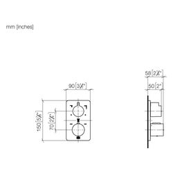 Dornbracht Unterputz-Thermostat Lulu mit Dreiwege-Mengenregulierung, Chrom, 364... DORNBRACHT-36427710-00 4029011748486 (Abb. 1)