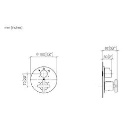 Dornbracht Unterputz-Thermostat Tara mit Dreiwege-Mengenregulierung, Abdeckplat... DORNBRACHT-36427892-39 4099477349978 (Abb. 1)
