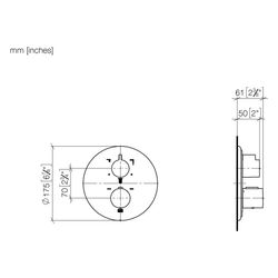 Dornbracht Unterputz-Thermostat Madison mit Dreiwege-Mengenregulierung, Bronze ... DORNBRACHT-36427977-42 4099477289984 (Abb. 1)