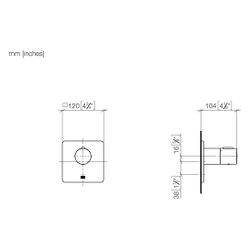 Dornbracht LULU Unterputz-Thermostat ohne Mengenregulierung 1/2" 36501710 plati... DORNBRACHT-36501710-06 4029011848247 (Abb. 1)