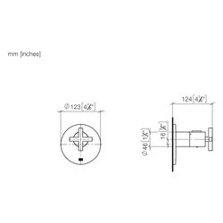 Dornbracht Unterputz-Thermostat xTool Tara ohne Mengenregulierung, G 1/2", Abde... DORNBRACHT-36501892-46 4099477018409 (Abb. 1)