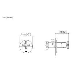 Dornbracht Unterputz-Thermostat xTool Tara ohne Mengenregulierung, G 3/4", Abde... DORNBRACHT-36503892-47 4099477018539 (Abb. 1)