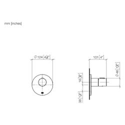 Dornbracht Unterputz-Thermostat Xtool ohne Mengenregulierung Abdeckplatte D 124... DORNBRACHT-36503979-26 4099477189826 (Abb. 1)