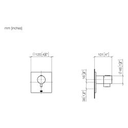 Dornbracht Unterputz-Thermostat Symetrics Xtool 120x120mm Anschluss G 3/4", Dar... DORNBRACHT-36503985-43 4099477491035 (Abb. 1)