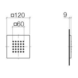 Dornbracht Unterputz-Seitenbrause Water Points FlowReduce 6l/min, Champagne geb... DORNBRACHT-36515979-46 4099477033730 (Abb. 1)