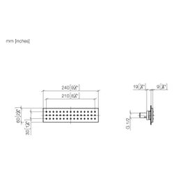 Dornbracht Unterputz-Seitenbrause Water Bar 6l/min, Gold gebürstet PVD... DORNBRACHT-36517979-37 4099477439129 (Abb. 1)