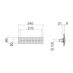 Dornbracht Unterputz-Seitenbrause Water Bar FlowReduce 6l/min, Dark Chrome... DORNBRACHT-36517979-19 4029011998607 (Abb. 1)