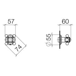 Dornbracht Unterputzventil Madison rechtsschließend G 3/4", Messing gebürstet 2... DORNBRACHT-36608361-28 4029011923333 (Abb. 1)