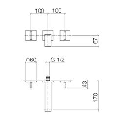 Dornbracht Waschtisch-Wandbatterie Mem, o. Abl., starrer Ausl., 170mm, max. 5,7... DORNBRACHT-36707782-46 4099477094236 (Abb. 1)