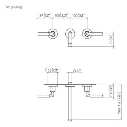 Dornbracht Waschtisch-Wandbatterie Tara o. Ablaufg., starr, 190mm, max. 7l/min,... DORNBRACHT-36712882-39 4099477350509 (Abb. 1)