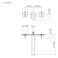 Dornbracht Waschtisch-Wandbatterie Mem, o. Ablaufg., starrer Auslauf, 240mm, ma... DORNBRACHT-36717782-43 4099477491189 (Abb. 1)