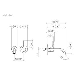 Dornbracht Meta Waschtisch-Wand-Einhandmischer ohne Ablaufgarnitur 36860662 pla... DORNBRACHT-36860662-06 4029011852725 (Abb. 1)