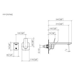 Dornbracht Waschtisch-Wand-Einhandbatterie Lissé starrer Auslauf 210mm, für Wan... DORNBRACHT-36861845-93 4029011948480 (Abb. 1)