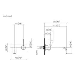Dornbracht MEM Waschtisch-Wand-Einhandmischer mit Abdeckplatte 36865782 chrom... DORNBRACHT-36865782-00 4029011850509 (Abb. 1)