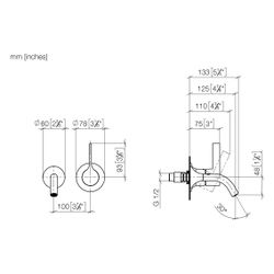 Dornbracht Waschtisch-Wand-Einhandbatterie Vaia o. Ablaufg., starr, Ausladung 1... DORNBRACHT-36867809-43 4099477467726 (Abb. 1)