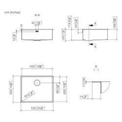 Dornbracht Einzelbecken Serienneutral 38500003 Edelstahl poliert... DORNBRACHT-38500003-85 4029011783586 (Abb. 1)