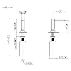 Dornbracht Spender Vaia mit Rosette, schwenkbar, Ausladung 140mm, 500ml, Platin... DORNBRACHT-82434809-06 4099477166926 (Abb. 1)