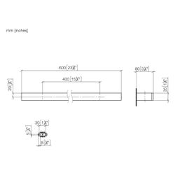 Dornbracht Badetuchhalter für MEM Stichmaß 400mm Breite 600mm, Dark Bronze gebü... DORNBRACHT-83060780-43 4099477491448 (Abb. 1)