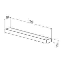 Dornbracht Badetuchhalter für MEM Stichmaß 400mm Breite 600mm, Dark Chrome, 830... DORNBRACHT-83060780-19 4099477075853 (Abb. 1)