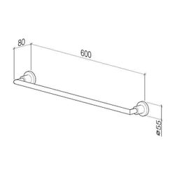 Dornbracht Badetuchhalter Tara Stichmaß 600mm, Champagne gebürstet 22kt Gold... DORNBRACHT-83060892-46 4099477034027 (Abb. 1)