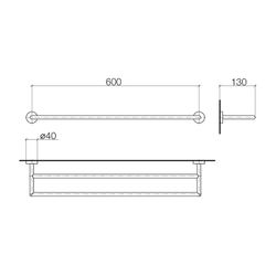 Dornbracht Badetuchhalter 2-teilig Serienspezifisch 83061979 platin matt... DORNBRACHT-83061979-06 4029011478215 (Abb. 1)