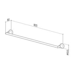 Dornbracht Badetuchhalter Tara Stichmaß 800mm, Champagne 22kt Gold... DORNBRACHT-83080892-47 4099477034201 (Abb. 1)