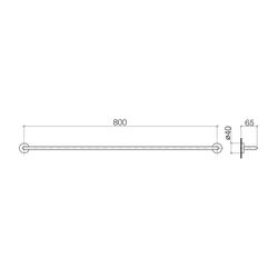 Dornbracht Badetuchhalter für Meta Stichmaß 800mm Breite 840mm, Messing gebürst... DORNBRACHT-83080979-28 4029011901263 (Abb. 1)