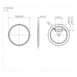 Dornbracht Lichtspiegel rund mit umlaufendem Aluminiumrahmen LED-Beleuchtung di... DORNBRACHT-83150979-33 4099477375649 (Abb. 1)