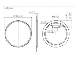 Dornbracht Lichtspiegel rund mit umlaufendem Aluminiumrahmen LED-Beleuchtung di... DORNBRACHT-83151979-10 4099477375670 (Abb. 1)