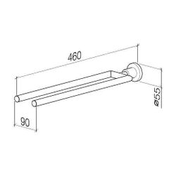 Dornbracht Tara Handtuchhalter 2-teilig 83210892 Dark Platinum matt... DORNBRACHT-83210892-99 4029011816987 (Abb. 1)