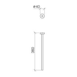 Dornbracht Handtuchhalter 1-teilig, starr, Ausladung 360mm, Light Gold gebürste... DORNBRACHT-83215979-27 4099477190877 (Abb. 1)