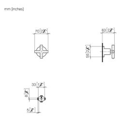 Dornbracht Haken Tara für Wandmontage, Ausladung 64mm, Dark Brass gebürstet... DORNBRACHT-83251892-39 4099477351117 (Abb. 1)