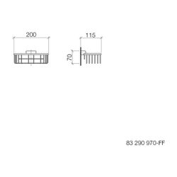 Dornbracht Duschkorb für Wandmontage Breite 200mm Höhe 70mm Ausladung 115mm, Ch... DORNBRACHT-83290970-47 4029011552762 (Abb. 1)