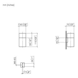Dornbracht Glashalter Wandmodell, Kristallglas matt, Ausladung 110mm, Dark Bras... DORNBRACHT-83401979-39 4099477351162 (Abb. 1)