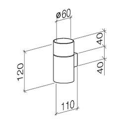Dornbracht Glashalter Wandmodell, Kristallglas matt, Ausladung 110mm, Bronze ge... DORNBRACHT-83401979-42 4099477110677 (Abb. 1)