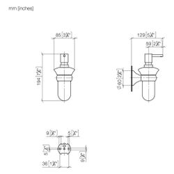 Dornbracht Madison Spender Wandmodell 83435361 Messing gebürstet... DORNBRACHT-83435361-28 4029011901539 (Abb. 1)