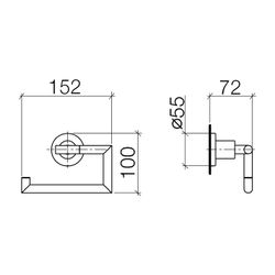 Dornbracht Papierrollenhalter Tara ohne Deckel, Ausladung 72mm, Champagne 22kt ... DORNBRACHT-83500892-47 4099477034515 (Abb. 1)