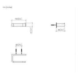 Dornbracht Papierrollenhalter 155x37x89mm Stichmaß 61mm, Gold gebürstet PVD... DORNBRACHT-83500976-37 4099477440842 (Abb. 1)