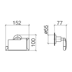 Dornbracht Papierrollenhalter mit Deckel Tara, Ausladung 77mm, Bronze gebürstet... DORNBRACHT-83510892-42 4099477249230 (Abb. 1)