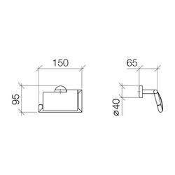 Dornbracht Papierrollenhalter mit Deckel Meta 150x95x40mm Rosette 40mm Ausladun... DORNBRACHT-83510979-26 4099477191126 (Abb. 1)