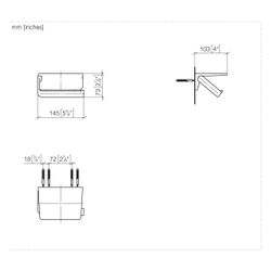 Dornbracht Papierrollenhalter mit Ablage 145x73x103mm Stichmaß 90mm, Platin geb... DORNBRACHT-83515976-06 4099477272696 (Abb. 1)
