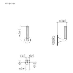 Dornbracht Reserve-Papierrollenhalter Madison, Platin... DORNBRACHT-83590361-08 4029011719455 (Abb. 1)