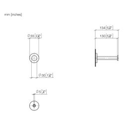 Dornbracht Reserve-Papierrollenhalter Tara, Ausladung 135mm, Dark Bronze gebürs... DORNBRACHT-83590892-43 4099477468174 (Abb. 1)