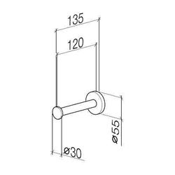 Dornbracht Reserve-Papierrollenhalter Tara, Ausladung 135mm, Bronze gebürstet... DORNBRACHT-83590892-42 4099477249247 (Abb. 1)